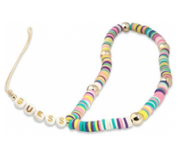 Slika 2 izdelka: GUESS GUSTPEAM zapestnica / obesek za telefon - Heishi Beads