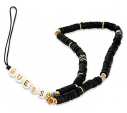 Slika izdelka: GUESS GUSTPEARK zapestnica / obesek za telefon - Heishi Beads črna