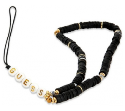 Slika 2 izdelka: GUESS GUSTPEARK zapestnica / obesek za telefon - Heishi Beads črna