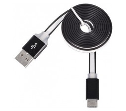 Slika izdelka: Havana podatkovni kabel Slim Type C na USB 1 m - ploščat črn