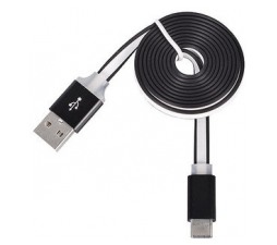 Slika 2 izdelka: Havana podatkovni kabel Slim Type C na USB 1 m - ploščat črn