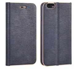 Slika izdelka: Havana Premium preklopna torbica Samsung Galaxy A52 A525 / Samsung Galaxy A52s A528 - modra z zlatim robom