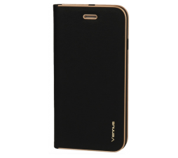 Slika izdelka: Havana Premium preklopna torbica Samsung Galaxy S22 5G - črna z zlatim robom