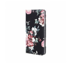 Slika izdelka: Havana Trendy Flower preklopna torbica Samsung Galaxy A22 A225 LTE - črno roza