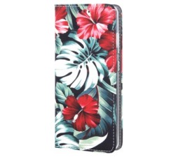Slika 2 izdelka: Havana Trendy Flower preklopna torbica Samsung Galaxy A32 A325 LTE - črno rdeča