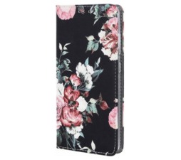 Slika 2 izdelka: Havana Trendy Flower preklopna torbica Samsung Galaxy A22 A225 LTE - črno roza