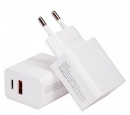 Slika 2 izdelka: Hišni polnilec adapter 220V z vhodom Type C in USB 3.0 QC 18W za iPhone
