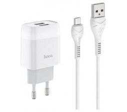 Slika izdelka: HOCO hišni polnilec C73 2,4A 2x USB vtič s polnilnim kablom Micro USB