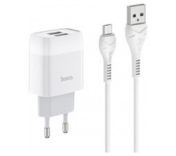 Slika 2 izdelka: HOCO hišni polnilec C73 2,4A 2x USB vtič s polnilnim kablom Micro USB