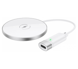 Slika izdelka: Hoco original brezžična polnilna postaja CW31 magnetna 15W MagSafe, brezžični polnilec iPhone 14 srebrn
