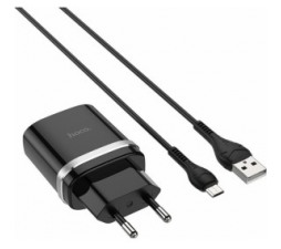 Slika 2 izdelka: HOCO pametni hišni polnilec C12Q 3A z 3.0 QC USB vtičem in s polnilnim kablom MicroUSB črn