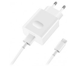 Slika izdelka: Huawei original hišni polnilec Type C (SUPER CHARGE) adapter HW-050450E00 + kabel HL-1289 TYPE C - bel - original
