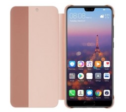 Slika izdelka: Huawei original preklopna torbica Smart View za Huawei P20 pink z okenčkom
