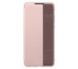 Slika 2 izdelka: Huawei original preklopna torbica Smart View za Huawei P30 Lite roza z okenčkom