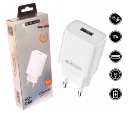 Slika 2 izdelka: Jellico adapter C58 hišni polnilec 2,1A Quick Charge 10W vhod USB A - Original (EU Blister) bel