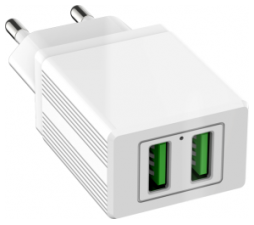 Slika 2 izdelka: Jellico adapter E26 hišni polnilec 2x USB A 2,1A Quick Charge - Original (EU Blister) bel