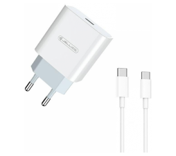 Slika izdelka: Jellico hišni polnilec AK-180 Quick Charge 20W vhod Type C s kablom Type C - Original (EU Blister) bel