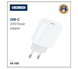 Slika 2 izdelka: Jellico hišni polnilec AK-180 Quick Charge 20W vhod Type C - Original (EU Blister) bel