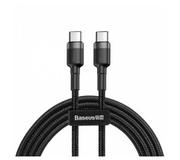 Slika izdelka: Kabel BASEUS Cafule Type C Quick charge 2m, 60W (20V 3A), 2m (črno-siv)