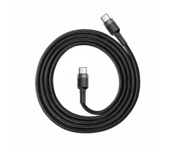 Slika 2 izdelka: Kabel BASEUS Cafule Type C Quick charge 2m, 60W (20V 3A), 2m (črno-siv)