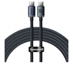 Slika izdelka: Kabel BASEUS Crystal Shine Series Type-C/Type-C, 5A / 100W / FC / 2m (črn)