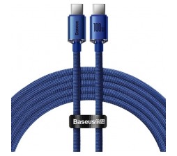 Slika izdelka: Kabel BASEUS Crystal Shine Series Type-C/Type-C, 5A / 100W / FC / 2m (moder)