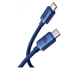 Slika 2 izdelka: Kabel BASEUS Crystal Shine Series Type-C/Type-C, 5A / 100W / FC / 2m (moder)