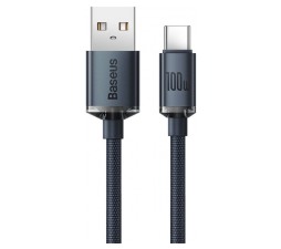 Slika 2 izdelka: Kabel BASEUS Crystal Shine Series Type-A/Type-C, 20V/5A / 100W / FC / 1,2m (črn)