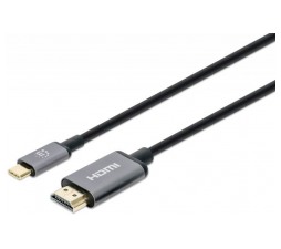 Slika izdelka: Kabel USB-C moški/HDMI moški MAHATTAN, (UHD) 4K@60Hz, 1 m, črna