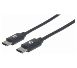 Slika izdelka: Kabel USB C/USB C MANHATTAN moški/moški, USB 2.0, 0,5m, črne barve
