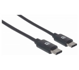 Slika 2 izdelka: Kabel USB C/USB C MANHATTAN moški/moški, USB 2.0, 1m, črne barve