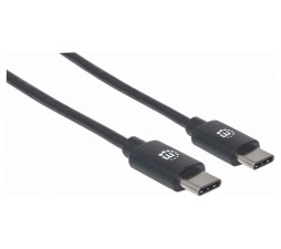 Slika 2 izdelka: Kabel USB C/USB C MANHATTAN moški/moški, USB 2.0, 0,5m, črne barve