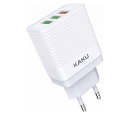 Slika 2 izdelka: Kaku adapter KSC-407 hišni polnilec Quick Charge 18W vhod Type C PD 3.0 - Original (EU Blister) bel