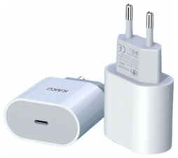 Slika 2 izdelka: Kakusiga adapter KSC-541 hišni polnilec Quick Charge 20W vhod Type C PD 3.0 - Original (EU Blister) bel