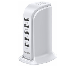 Slika izdelka: Kakusiga KSC-741 namizni polnilec 5x USB 2,4A -  bel