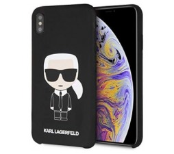 Slika 2 izdelka: KARL LAGERFELD KLHCI65SLFKBK za iPhone Xs Max črna silikonska zaščita - Full Body Iconic