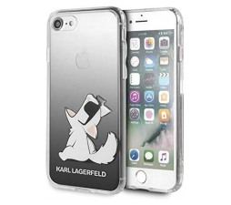 Slika izdelka: KARL LAGERFELD KLHCI8CFNRCBK za iPhone 7 ali 8 ali SE 2 2020 prozorno črna trda zaščita - Choupette Fun