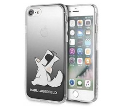 Slika 2 izdelka: KARL LAGERFELD KLHCI8CFNRCBK za iPhone 7 ali 8 ali SE 2 2020 prozorno črna trda zaščita - Choupette Fun