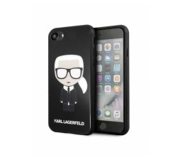 Slika izdelka: KARL LAGERFELD KLHCI8DLFKBK za iPhone 7 / 8 / SE 2 (2020) črna trda zaščita - DOUBLE Glass LAYER KARL GLITTER