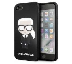 Slika 2 izdelka: KARL LAGERFELD KLHCI8DLFKBK za iPhone 7 / 8 / SE 2 (2020) črna trda zaščita - DOUBLE Glass LAYER KARL GLITTER