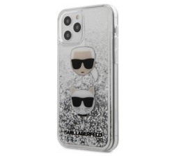 Slika 2 izdelka: KARL LAGERFELD KLHCI8KCGLSL za iPhone 12 ali 12 Pro prozorna trda zaščita z bleščicami - Karl in Choupette