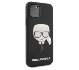 Slika 2 izdelka: KARL LAGERFELD KLHCN58GLBK za iPhone 11 Pro črna silikonska zaščita - Karl s Head Glitter Glasses