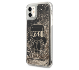Slika 2 izdelka: KARL LAGERFELD KLHCN61LGGKBK za iPhone 11 / XR črna trda zaščita z bleščicami - Getsby Full Body