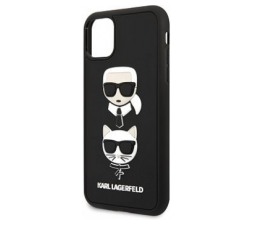 Slika 2 izdelka: KARL LAGERFELD KLHCN65IK3DKC za iPhone 11 Pro Max črna trda zaščita - Heads 3D Rubber