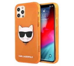 Slika izdelka: KARL LAGERFELD KLHCP12LCHTRO za iPhone 12 Pro Max oranžna silikonska zaščita - Choupetts head