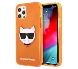 Slika 2 izdelka: KARL LAGERFELD KLHCP12LCHTRO za iPhone 12 Pro Max oranžna silikonska zaščita - Choupetts head