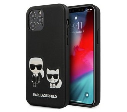 Slika izdelka: KARL LAGERFELD KLHCP12LPCUSKCBK za iPhone 12 Pro Max črna trda zaščita - Karl and Choupette