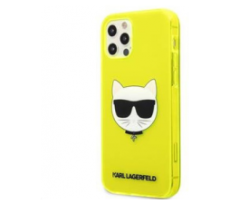 Slika izdelka: KARL LAGERFELD KLHCP12MCHTRY za iPhone 12 / 12 Pro rumena silikonska zaščita - Choupetts head