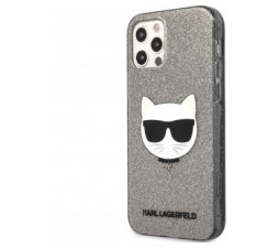 Slika 2 izdelka: KARL LAGERFELD KLHCP12MCHTUGLB za iPhone 12 ali 12 Pro črn ovitek z belščicami - Choupette Head
