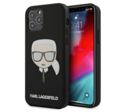 Slika 2 izdelka: KARL LAGERFELD KLHCP12MGLBK za iPhone 12 ali 12 Pro črna silikonska zaščita - Karl s Head Glitter Glasses
